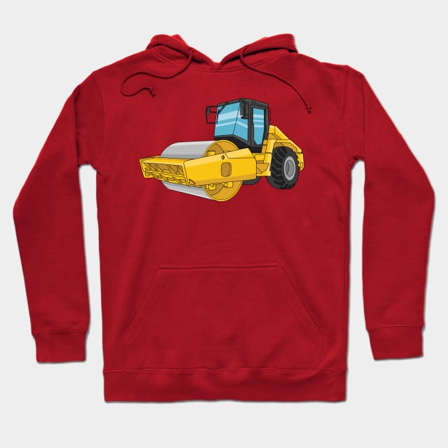 Road roller cartoon illustration Hoodie by Cartoons of fun